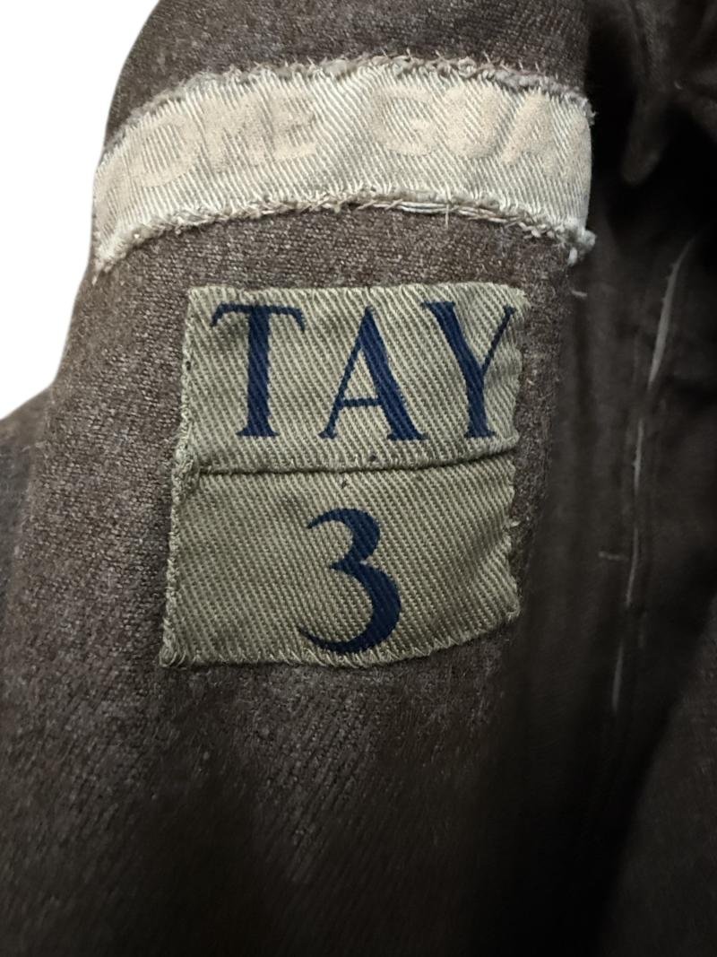 British Home Guard Battle Dress Original Mounted Tayside - Nice Used Condition — image 5