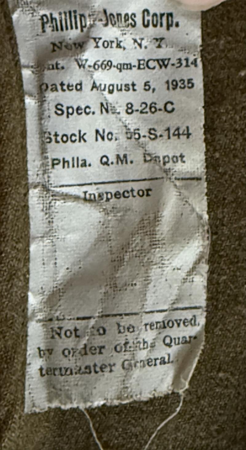 U.S. Flanel Shirt Original 91st Infantry Division Mounted 1935 - Mint Condition — image 5