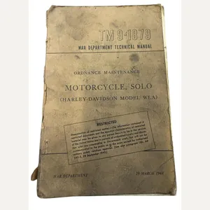 Harley-Davidson Technical Manual For Model WLA TM 9-1879 - Nice …