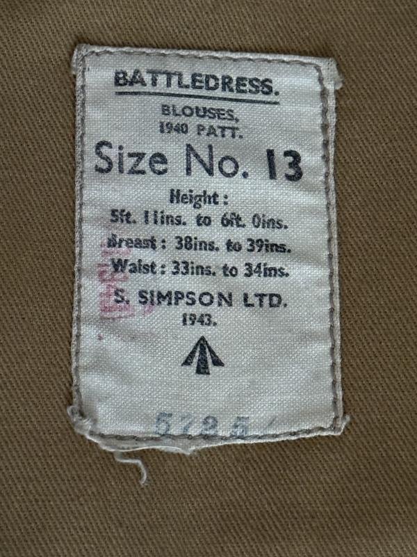 British Officers Battle Dress Mounted To A Royal Signals Captain - Nice Used Condition — image 6