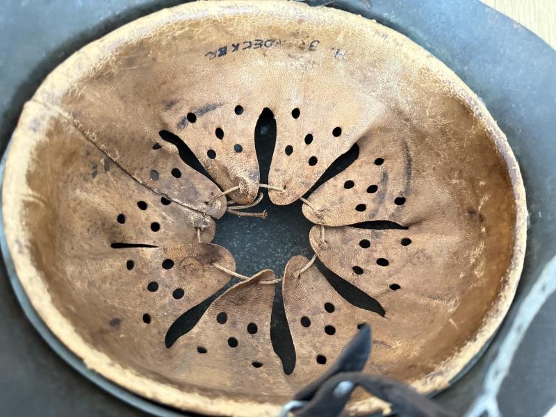 M42 Double Decal Polizei Combat Helmet Named 'ET64' - Nice Used Condition — image 10