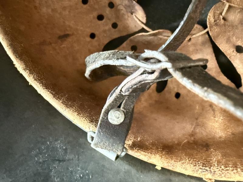 M42 Double Decal Polizei Combat Helmet Named 'ET64' - Nice Used Condition — image 16