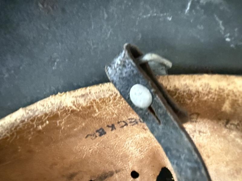 M42 Double Decal Polizei Combat Helmet Named 'ET64' - Nice Used Condition — image 17