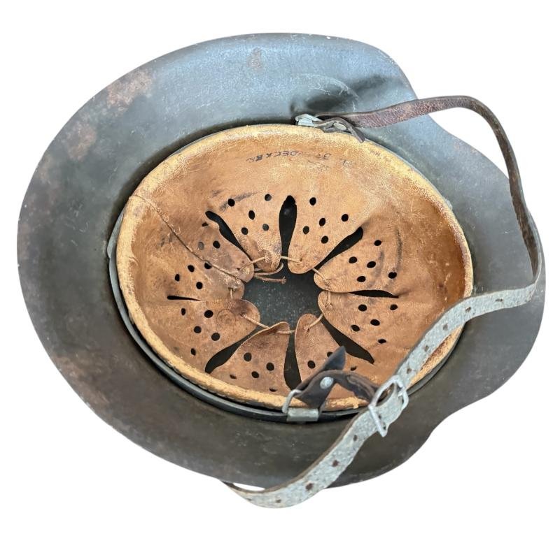 M42 Double Decal Polizei Combat Helmet Named 'ET64' - Nice Used Condition — image 9