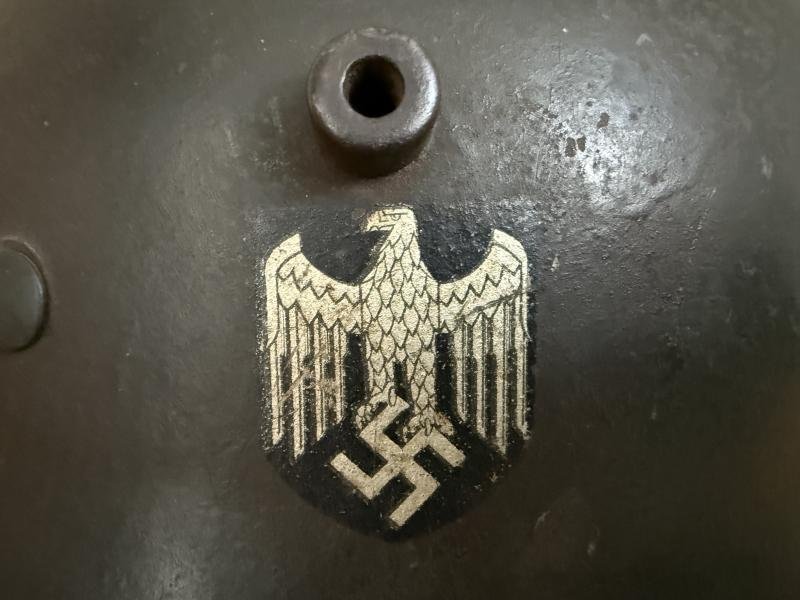 WH (HEER) M18 Single Decal Helmet - Nice Used Condition — image 2