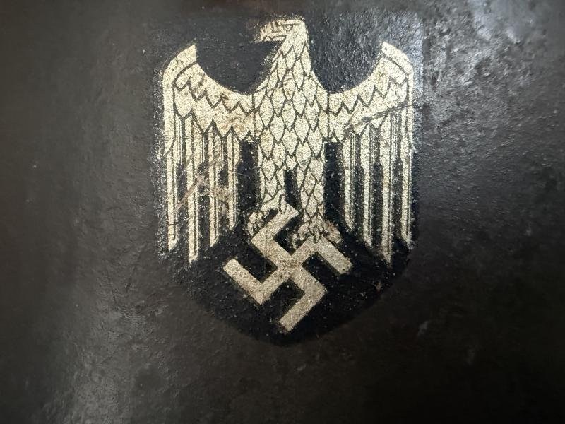 WH (HEER) M18 Single Decal Helmet - Nice Used Condition — image 3