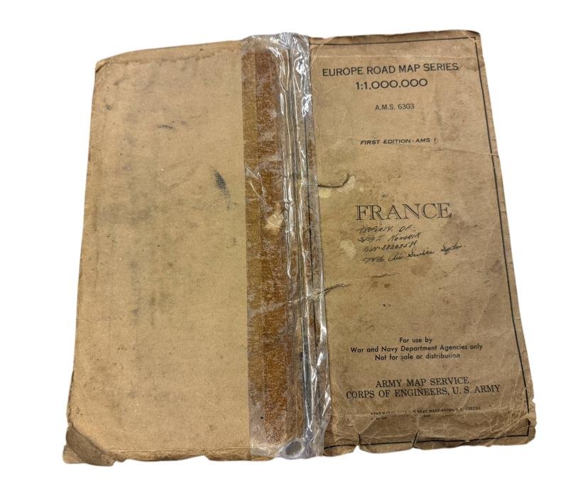 U.S. (Airborne/Engineers) France Road Map 1944 - Nice Used Condition — image 3