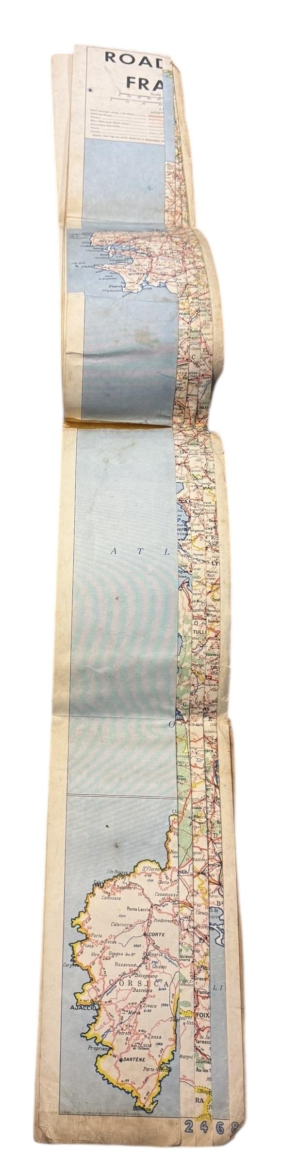 U.S. (Airborne/Engineers) France Road Map 1944 - Nice Used Condition — image 4