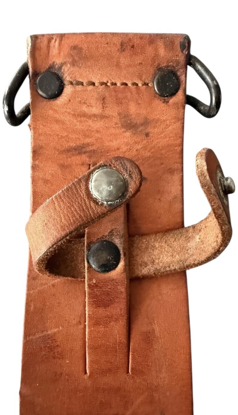 U.S. First Model M3 Trench Knife 'Camillus' 1943 With M6 Leather Scabbard - Nice Used Condition — image 12