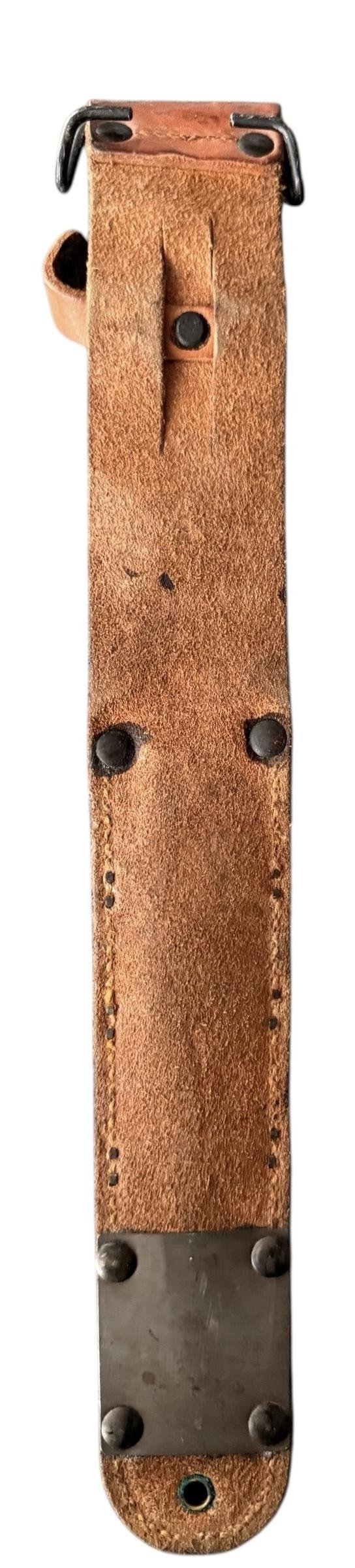 U.S. First Model M3 Trench Knife 'Camillus' 1943 With M6 Leather Scabbard - Nice Used Condition — image 14