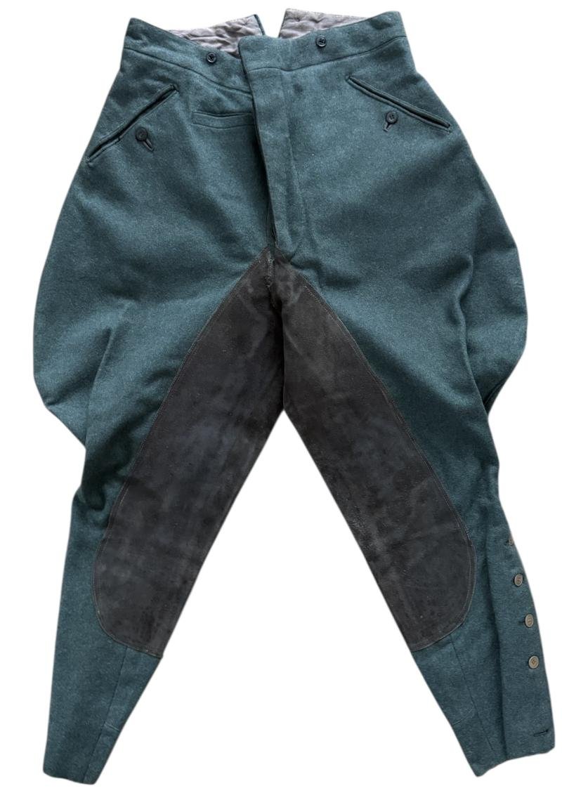 WH (HEER) M36 Cavalry Trousers Executed In Dutch Wool and Dutch Made 1939 - Near Mint Condition