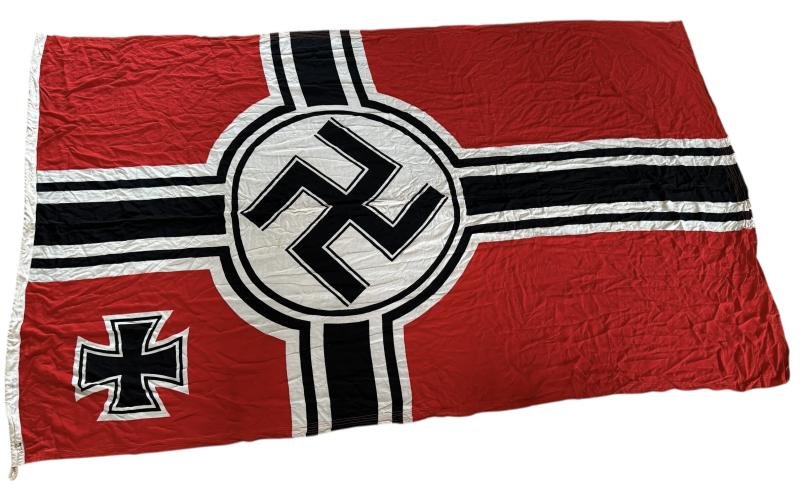 German Kriegsmarine Reichsdienstflagge Size 200x335 Wurttembergische Cattumanufactur - Mint Condition — image 3