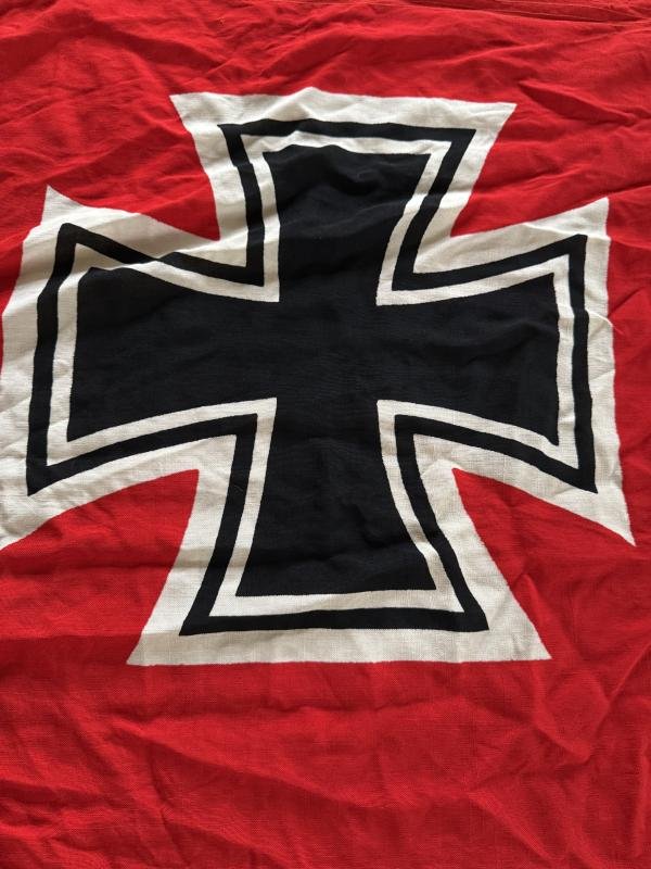 German Kriegsmarine Reichsdienstflagge Size 200x335 Wurttembergische Cattumanufactur - Mint Condition — image 5