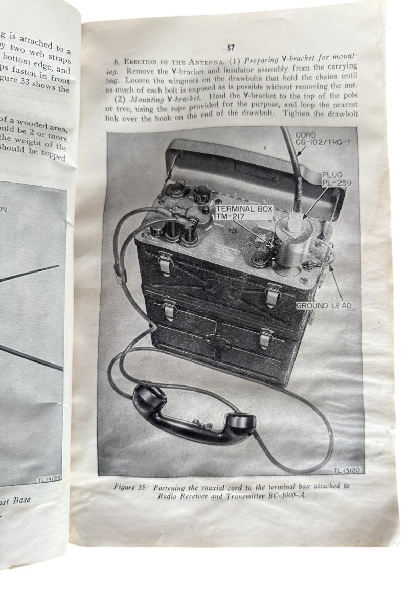 U.S. BC-1000 (SCR-300) Back Pack Radio 1944 Dated Complete - Nice Used Condition — image 11