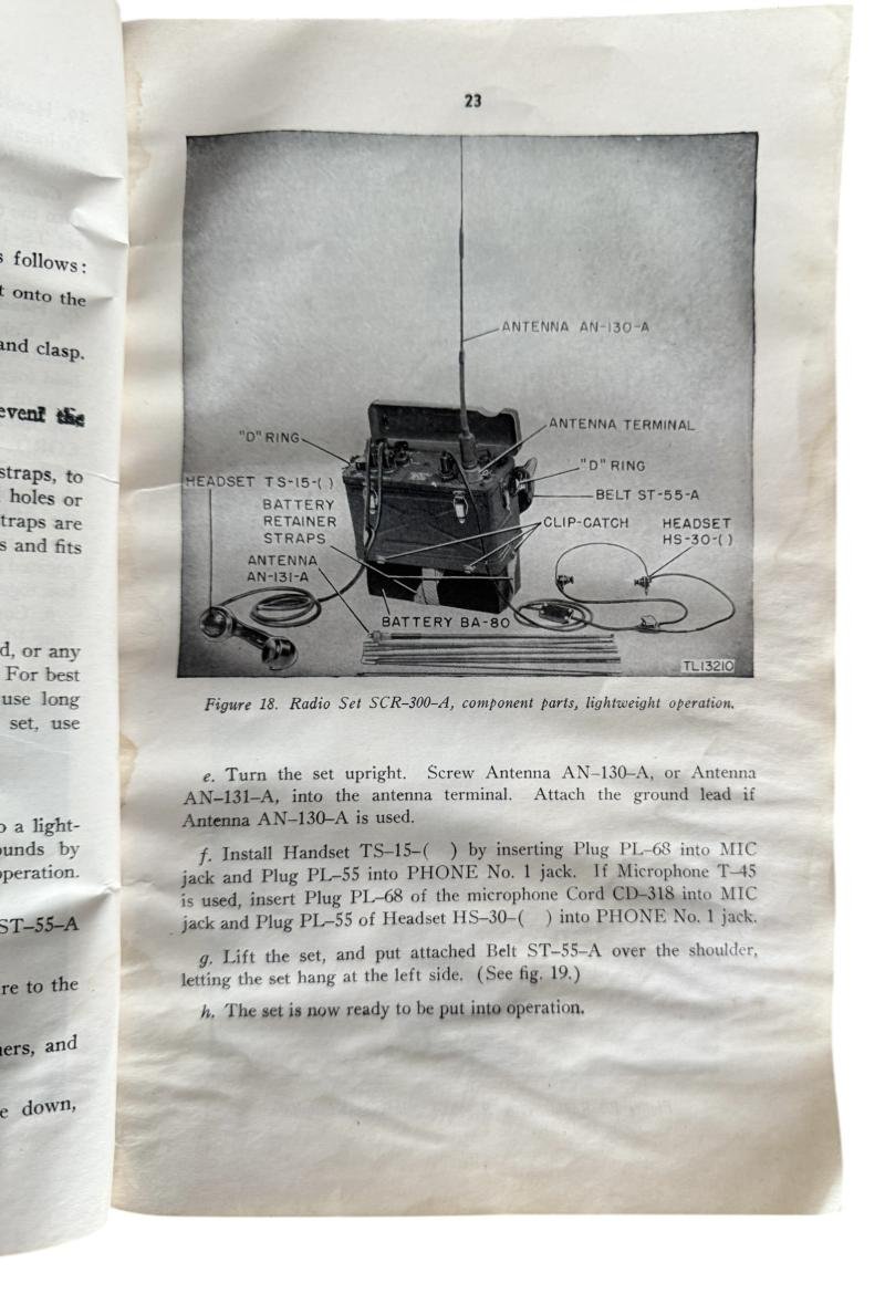 U.S. BC-1000 (SCR-300) Back Pack Radio 1944 Dated Complete - Nice Used Condition — image 12