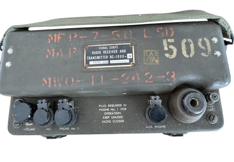 U.S. BC-1000 (SCR-300) Back Pack Radio 1944 Dated Complete - Nice Used Condition — image 7