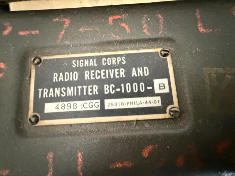 U.S. BC-1000 (SCR-300) Back Pack Radio 1944 Dated Complete - Nice Used Condition — image 8