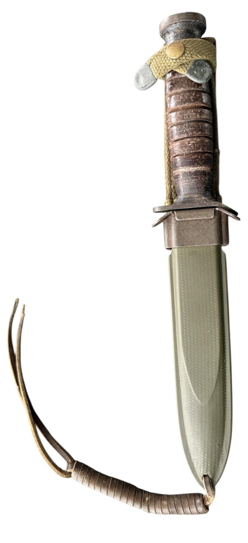 U.S. 3rd Model M3 Trench Knife and M8 Scabbard Rare Makers Mark 'Kinfolds' - Nice Used Condition — image 3