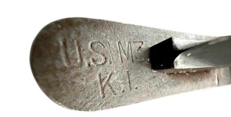 U.S. 3rd Model M3 Trench Knife and M8 Scabbard Rare Makers Mark 'Kinfolds' - Nice Used Condition — image 4