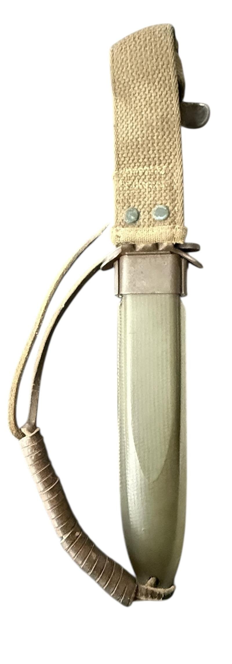 U.S. 3rd Model M3 Trench Knife and M8 Scabbard Rare Makers Mark 'Imperial' - Nice Used Condition — image 4