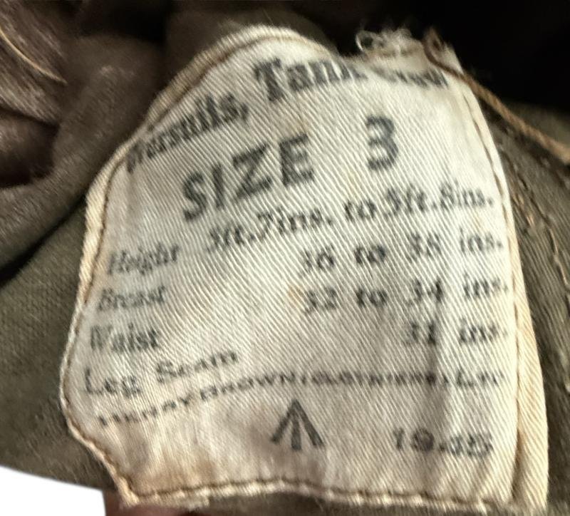 Rare 1945 Dated British Army Camouflage Tank Suit Sized - Stone Mint Condition — image 6
