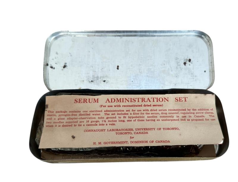 WW2 British Army RAMC Blood Transfusion Dried Solution Plama Dispensing Set Tin 1943 — image 6