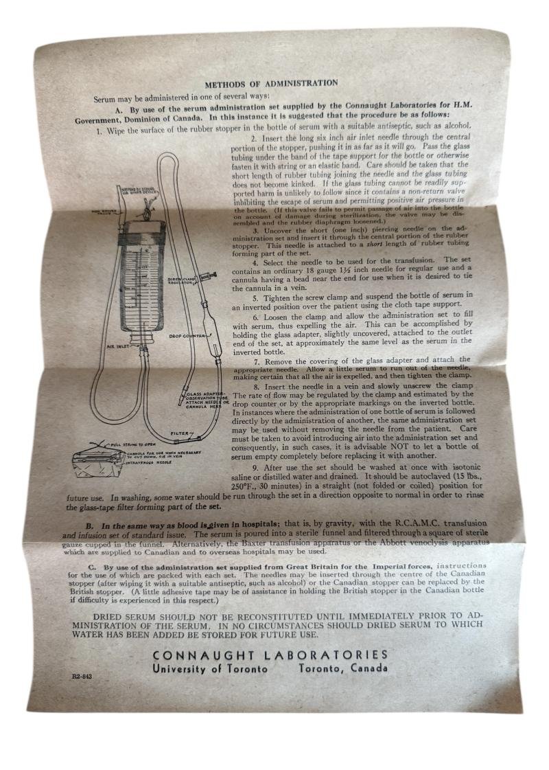 WW2 British Army RAMC Blood Transfusion Dried Solution Plama Dispensing Set Tin 1943 — image 8