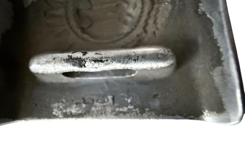 WH (HEER) Belt Buckle On Leather Tab - Nice Used Condition — image 4