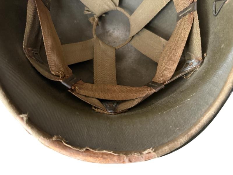U.S. M1 Helmet Fitted With Hawley Liner - Nice Used Condition — image 16