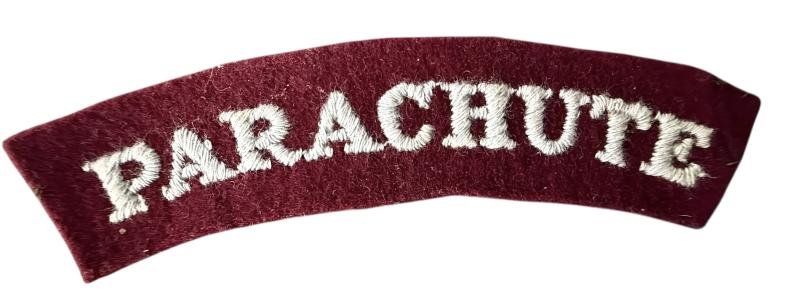 British Maroon Parachute Regiment Glueback PARACHUTE Shoulder Titles - Unussued Condition — image 3