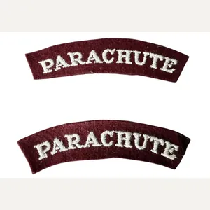British Maroon Parachute Regiment Glueback PARACHUTE Shoulder Titles - Unussued …