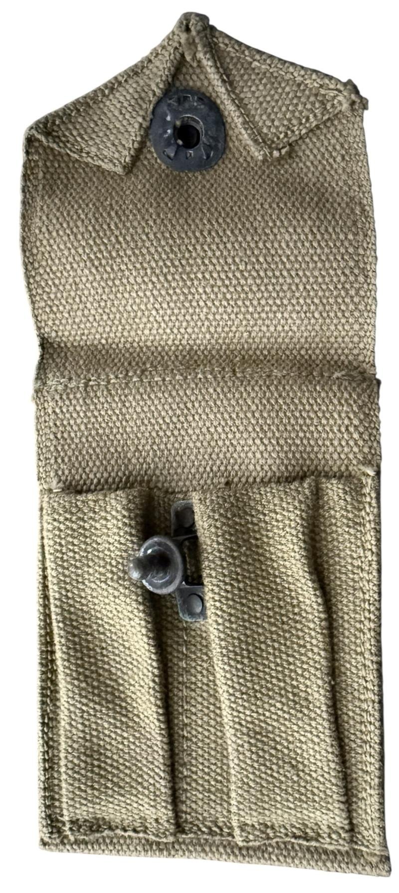 U.S. M1923 Double Pocket Magazine Pouch 1943 - Nice Used Condition — image 2