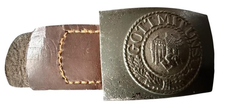 WH (Heer) EM/NCO's Belt & Buckle - Nice Used Condition — image 3