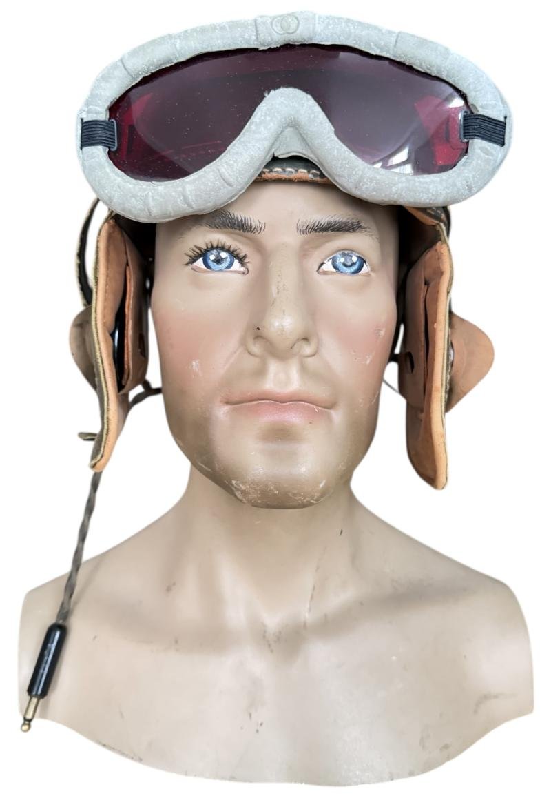 U.S. Tank i.e. Crash Helmet Complete With Earphones And Goggles - Nice Used Condition — image 2