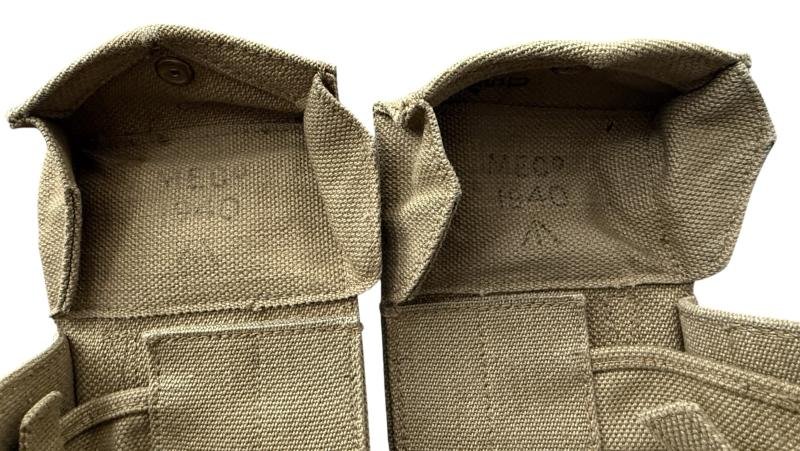 1937 Pattern Webbing Bren Gun Pouches MeCo 1940 - Nice Used Condition — image 5