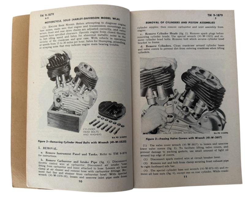 Harley-Davidson Technical Manual For Model WLA TM 9-1879 - Nice Used Condition — image 4