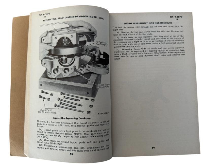Harley-Davidson Technical Manual For Model WLA TM 9-1879 - Nice Used Condition — image 5