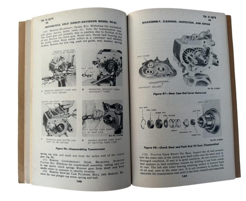 Harley-Davidson Technical Manual For Model WLA TM 9-1879 - Nice Used Condition — image 6