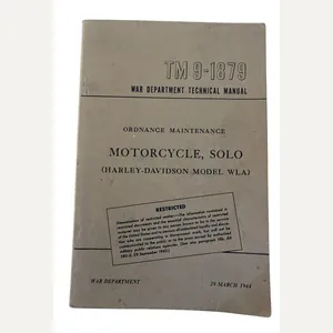 Harley-Davidson Technical Manual For Model WLA TM 9-1879 - Nice …