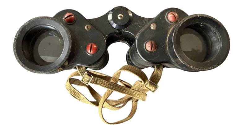 British 1937 Pattern Binocular Case 1941 & Binoculars 1943 - Nice Used Condition — image 4