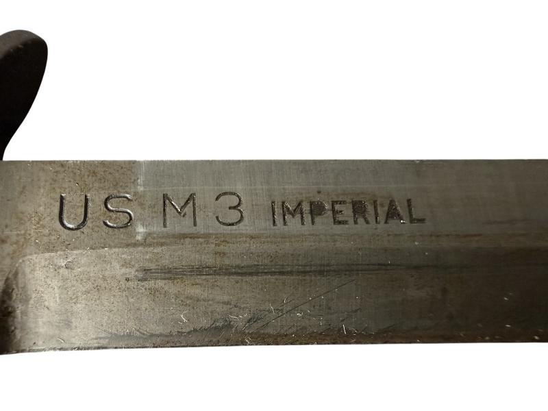 U.S. 2nd Model M3 Trench Knife and M8 Scabbard 'Imperial' Nice Used Near Mint Condition — image 3