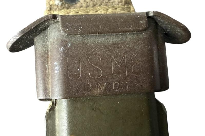 U.S. 2nd Model M3 Trench Knife and M8 Scabbard 'Imperial' Nice Used Near Mint Condition — image 8