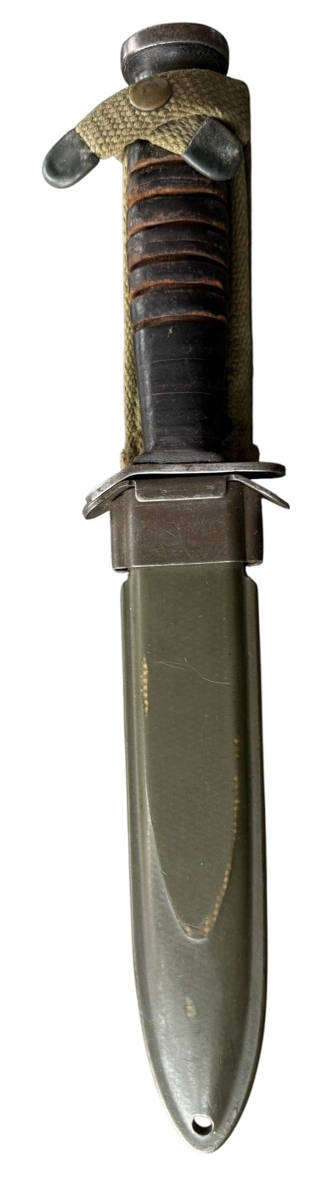 U.S. 3rd Model M3 Trench Knife and M8 Scabbard Rare Makers Mark 'Kinfolks' - Nice Used Condition — image 9