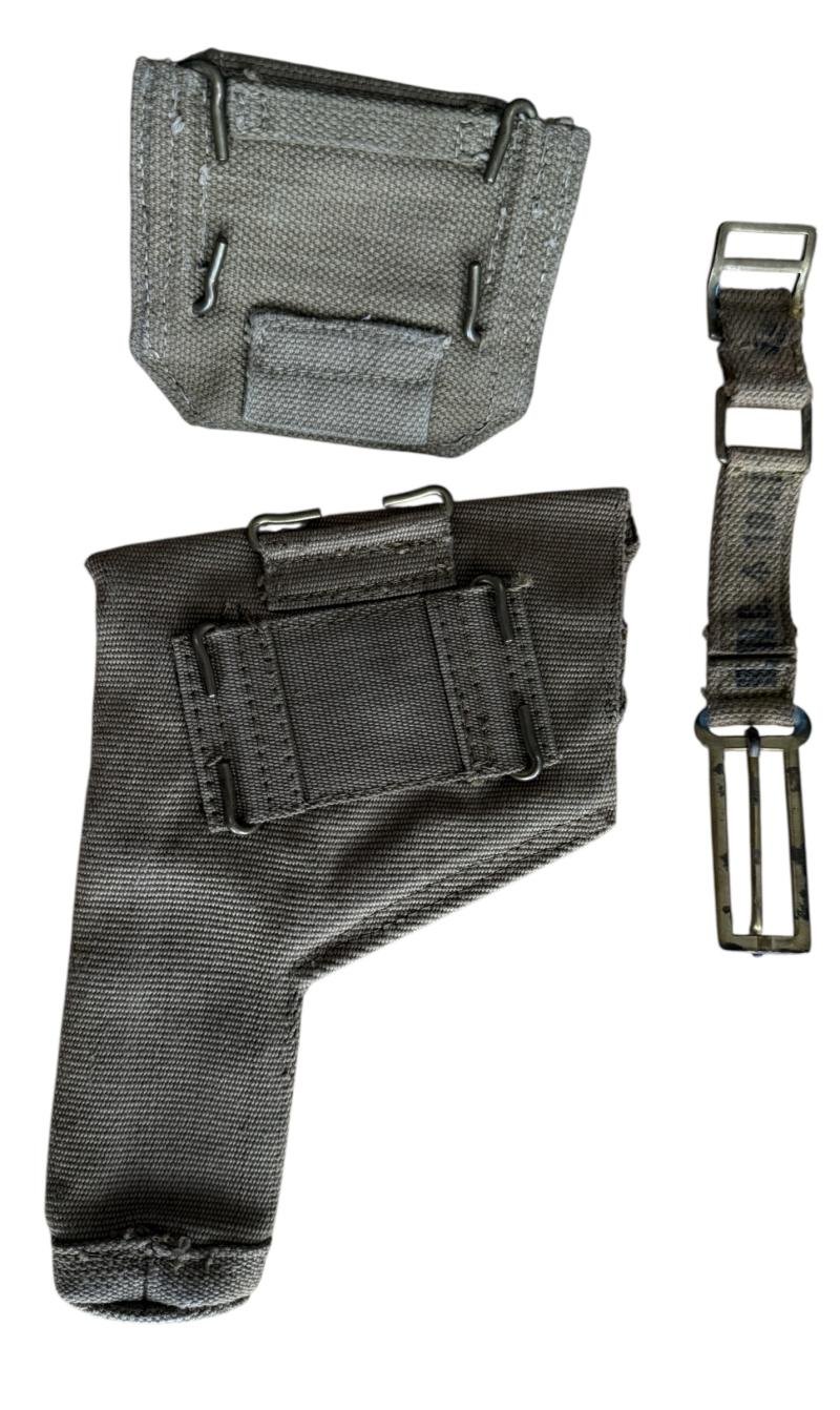 British 1937 Pattern Pistol Holster and Ammuntion Pouch - Unissued Condition — image 2