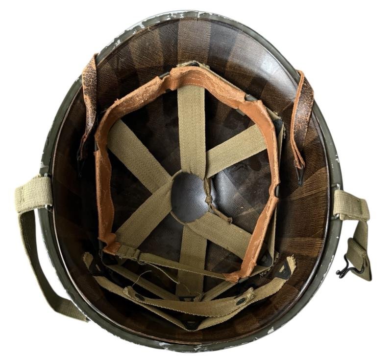U.S. M1 Helmet Fitted With M1 Westinghouse Liner - Nice Used Condition — image 9