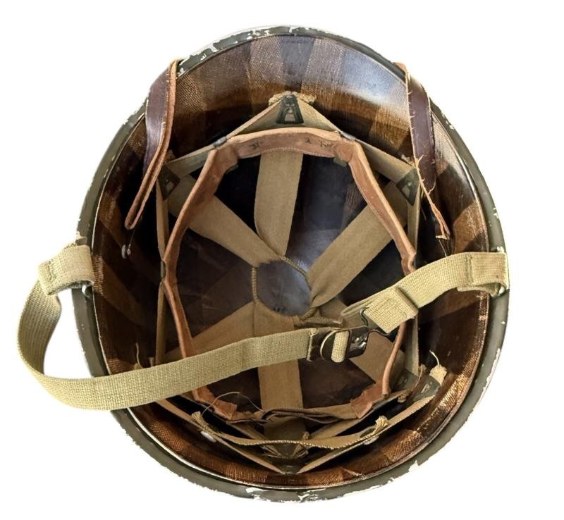U.S. M1 Helmet Fitted With M1 Westinghouse Liner - Nice Used Condition — image 12