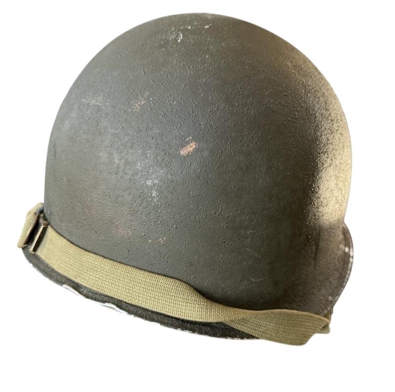U.S. M1 Helmet Fitted With M1 Westinghouse Liner - Nice Used Condition — image 6