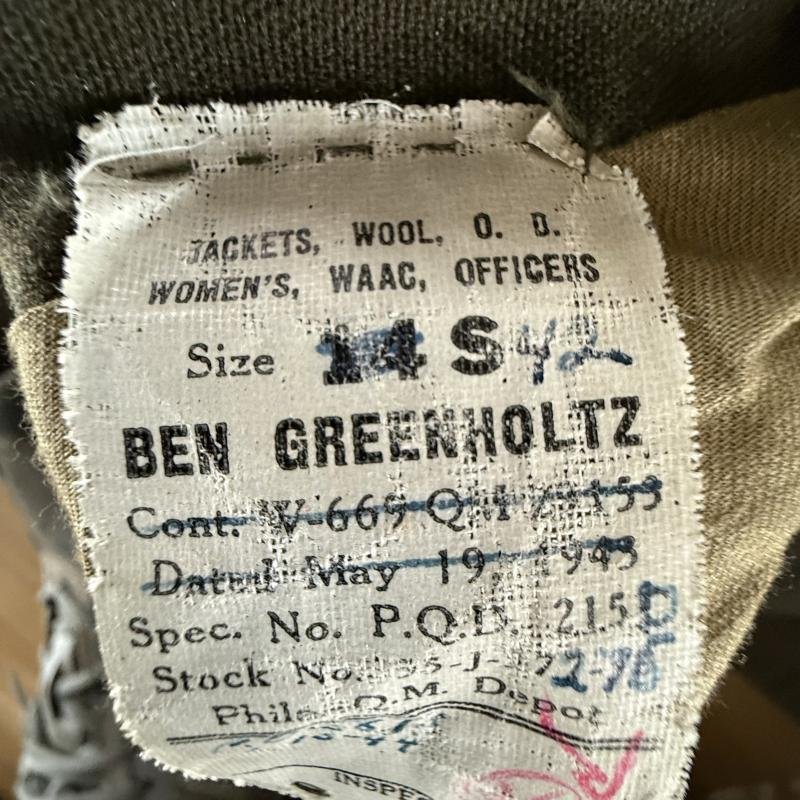 U.S. WAAC Nurse Jacket 1942 & Reproduction Skirt - Nice Used Condition — image 8