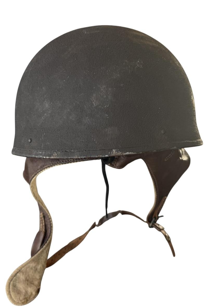 British Dispatch Riders i.e. Motorcyclist Helmet Large Size Size 7 3/4 Dated 1944 - Nice Used Condition — image 3