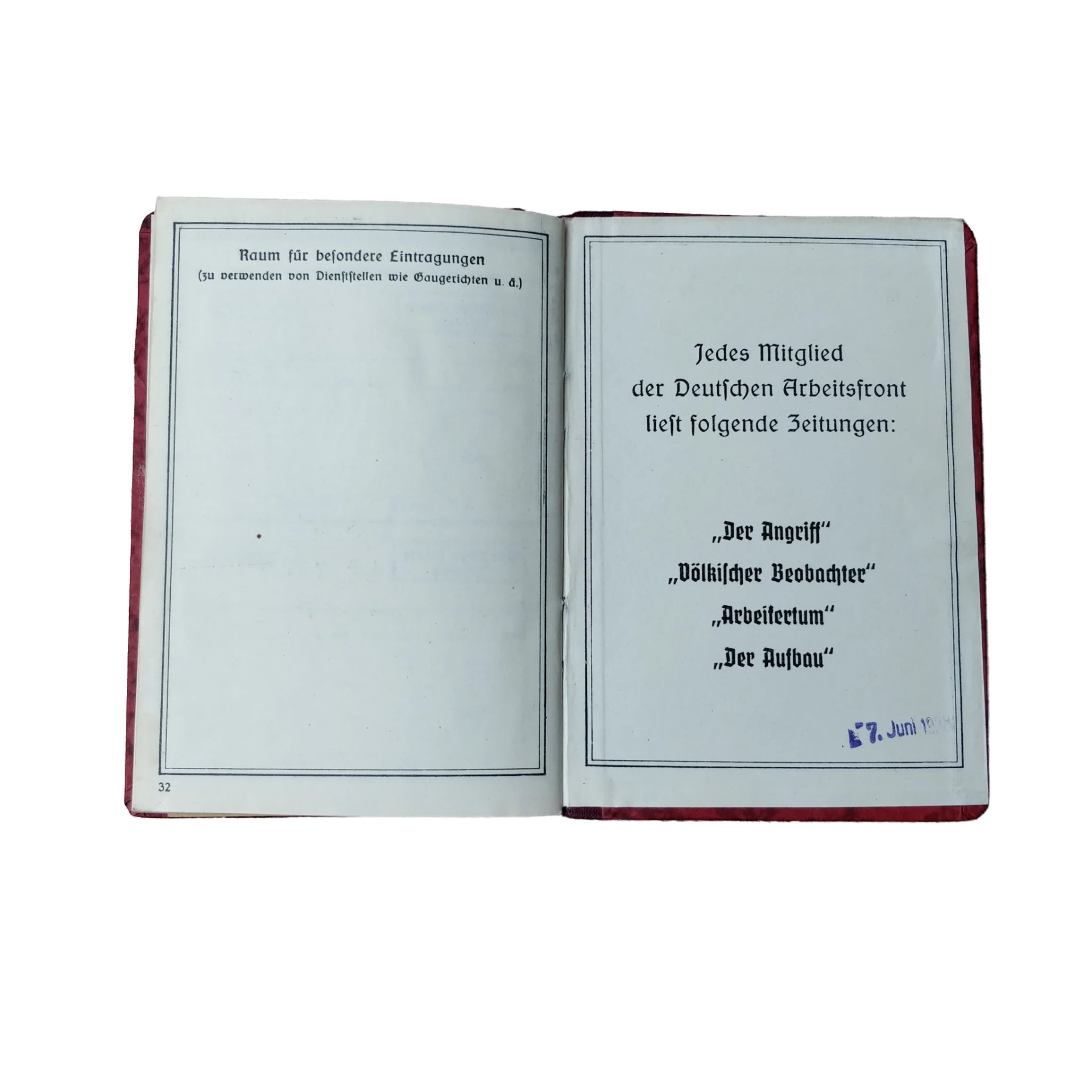 WWII German DAF Mitgliedsbuch — image 10
